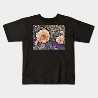 Cubist style flowers Kids T-Shirt